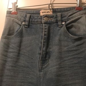 light denim bellbottoms, high waisted